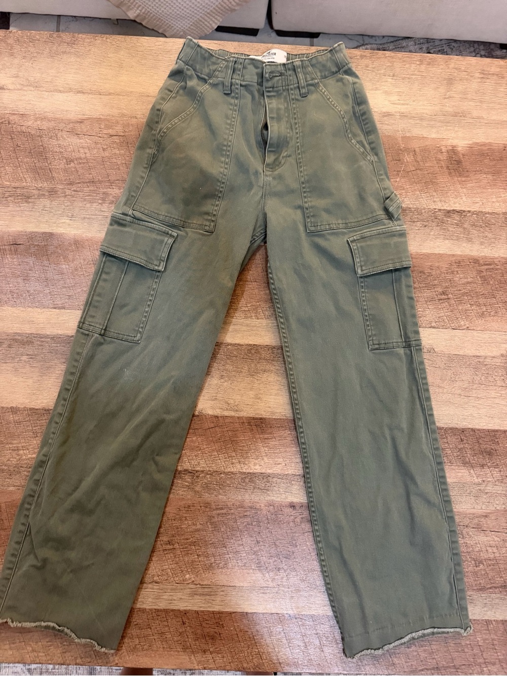 Hollister Olive Green Women's Cargo Jeans